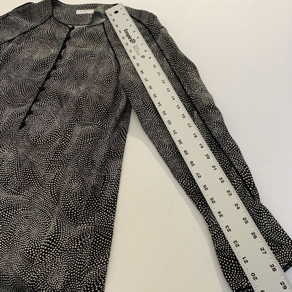 Equipment Abelina Dress Women 10* Black Dotted Button Front Designer Luxury Posh - Picture 11 of 13